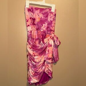 Hello Molly Pink & Purple Floral Asymmetrical Dress